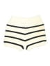 Shein 100% Acrylic Stripes Ivory Shorts Size 4 - photo 2