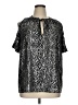 MICHAEL Michael Kors Silver Short Sleeve Blouse Size XL - photo 1