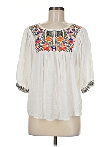 Solitaire 3/4 Sleeve Blouse (view 1)