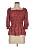 Max Studio 100% Polyester Red 3/4 Sleeve Blouse Size M - photo 1