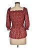 Max Studio 100% Polyester Red 3/4 Sleeve Blouse Size M - photo 2