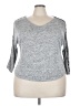 Perseption Concept Silver 3/4 Sleeve Top Size 3X - photo 1