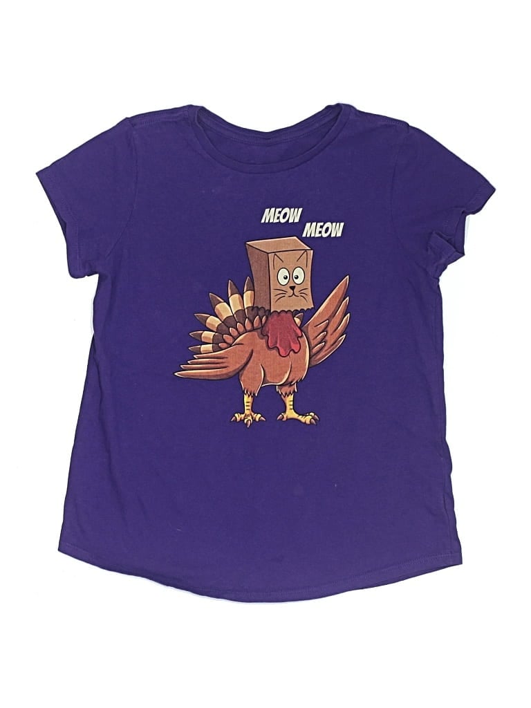 Pre-owned Unbranded Kids' Short Sleeve T-shirt In Purple