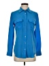 Equipment 100% Silk Color Block Blue Blouse Size XS - photo 1