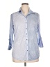 David Cline Stripes Blue 3/4 Sleeve Button-Down Shirt Size XL - photo 1