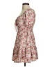 Unbranded 100% Polyester Floral Pink Casual Dress Size XS - photo 5