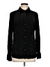 Soft Surroundings Animal Print Black Long Sleeve Button-Down Shirt Size L - photo 1