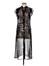 Express 100% Polyester Floral Black Cocktail Dress Size S - photo 1