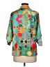 Collection By Cezele 100% Polyester Color Block Green 3/4 Sleeve Blouse Size M - photo 2
