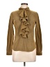 Together 100% Polyester Brown Long Sleeve Blouse Size 6 - photo 1
