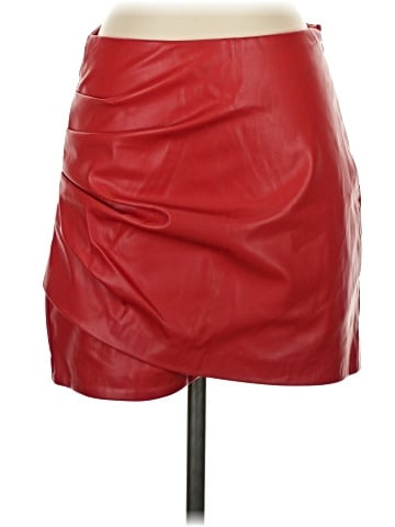 Zara Faux Leather Skirt (view 1)