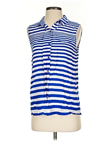 Velvet Heart Sleeveless Button-Down Shirt (view 1)