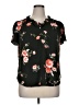 41Hawthorn 100% Polyester Floral Black Short Sleeve Blouse Size XL - photo 1
