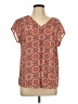DR2 100% Polyester Orange Short Sleeve Blouse Size L - photo 1