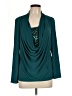 Nina Leonard Teal Long Sleeve Blouse Size L - photo 1