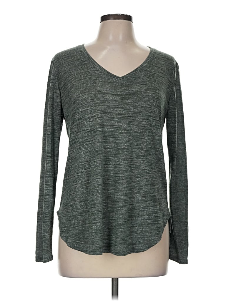 Pre-owned Pure And Good Long Sleeve T-shirt In Green