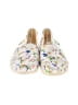 TOMS Print White Green Flats Size 8 1/2 (wide) - photo 2