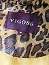 Vigoss 100% Polyurethane Animal Print Gold Jacket Size S - photo 6