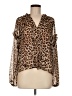 Haver + Blair 100% Polyester Animal Print Brown Long Sleeve Blouse Size M - photo 1
