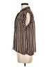 Moon Collection Stripes Brown Sleeveless Button-Down Shirt Size M - photo 5