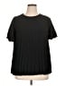 Assorted Brands 100% Polyester Black Short Sleeve Blouse Size XL (estimated) - photo 1