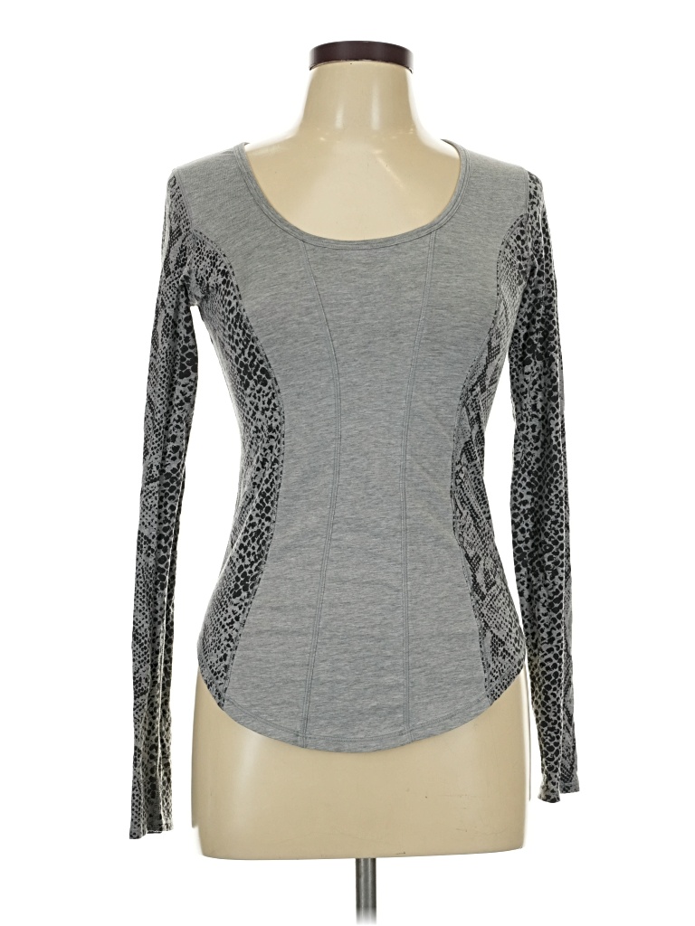 Pre-owned Lululemon Athletica Long Sleeve T-shirt In Gray