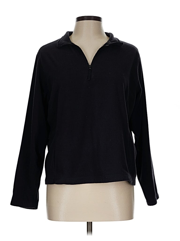 Pre-owned Lands' End Pullover Sweater In Black
