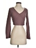 Shein Burgundy Long Sleeve Top Size 4 - photo 1