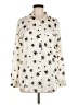 Zara Stars Ivory Long Sleeve Blouse Size M - photo 1