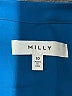 Milly Blue Long Sleeve Silk Top Size 10 - photo 7