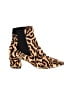 Linea Paolo Animal Print Brown Tan Ankle Boots Size 7 1/2 - photo 1