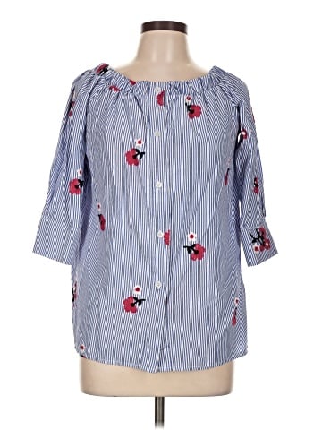 Mirror Image 3/4 Sleeve Blouse (view 1)