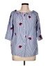 Mirror Image Blue 3/4 Sleeve Blouse Size L - photo 1