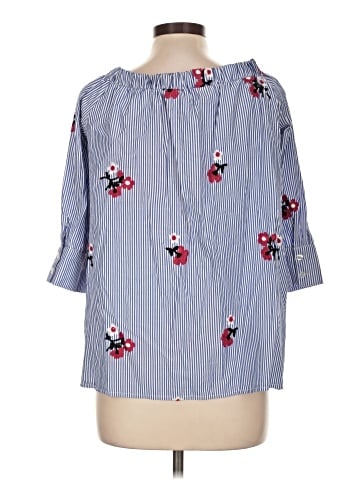Mirror Image 3/4 Sleeve Blouse (view 2)