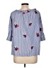 Mirror Image Blue 3/4 Sleeve Blouse Size L - photo 2