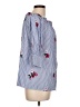 Mirror Image Blue 3/4 Sleeve Blouse Size L - photo 4