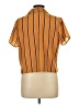 Forever 21 100% Polyester Stripes Orange Short Sleeve Blouse Size L - photo 2