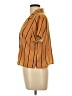 Forever 21 100% Polyester Stripes Orange Short Sleeve Blouse Size L - photo 5