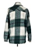 Shein 100% Polyester Plaid Green Jacket Size 1 - photo 2