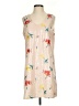 Ecru 100% Polyester Print Tan Casual Dress Size 4 - photo 1
