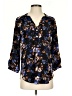 Amour Vert Floral Black 3/4 Sleeve Blouse Size S - photo 1