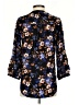 Amour Vert Floral Black 3/4 Sleeve Blouse Size S - photo 2