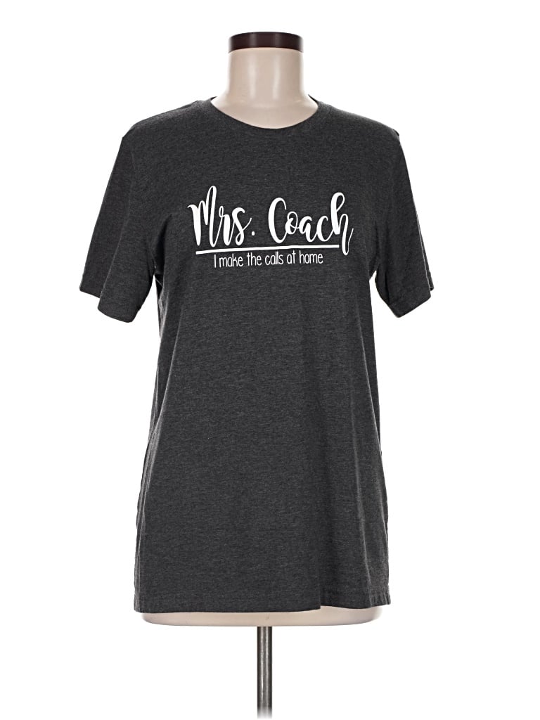 Pre-owned Canvas Short Sleeve T-shirt In Gray