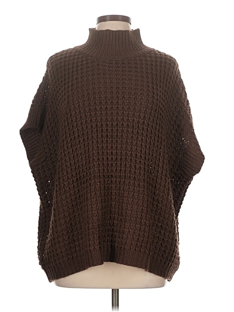 Pre-owned Unbranded Poncho In Brown