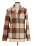 Splendid Plaid Brown Coat Size M - photo 1