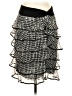 Worth 100% Silk Houndstooth Black Silk Skirt Size 4 - photo 1