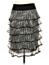 Worth 100% Silk Houndstooth Black Silk Skirt Size 4 - photo 2