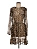 WAYF Animal Print Brown Cocktail Dress Size M - photo 1