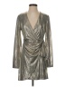 Ever After Metallic Silver Cocktail Dress Size S - photo 1