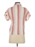 Unbranded 100% Polyester Stripes Pink Short Sleeve Blouse Size S - photo 2